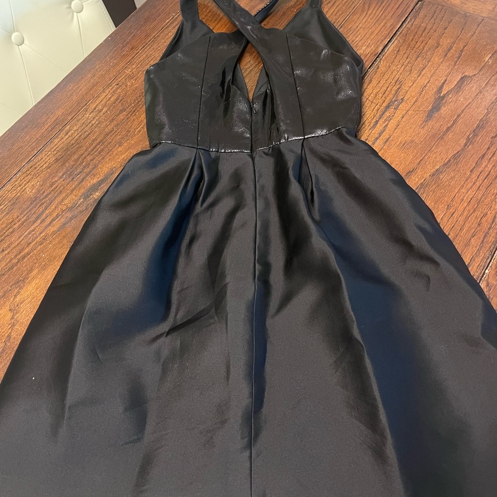 Rare Designer Armando Piquer evening dress. Black w/ Fuchsia lining. Worn once.